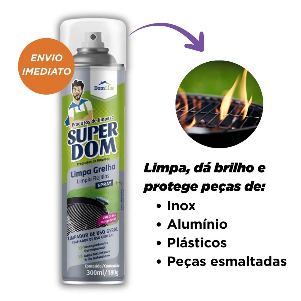Limpa Grelha Super Dom 300ml/180g