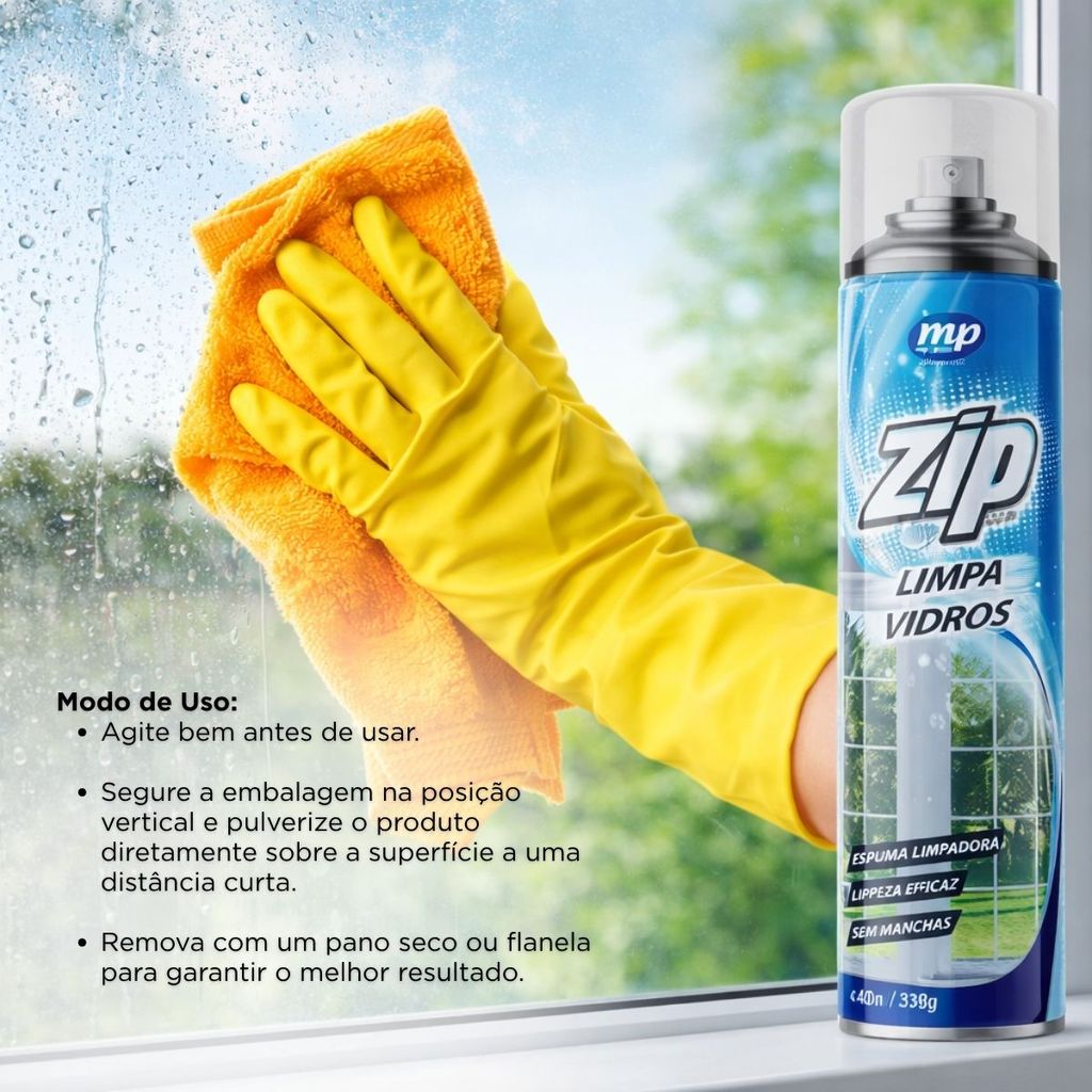 Limpa Vidros Spray Zip Clean 400ml
