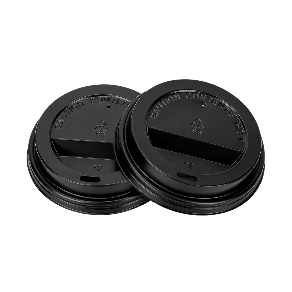 Tampa Preta para Copo de Papel Ecológico 180ml Bompack C/ 50 Unidades