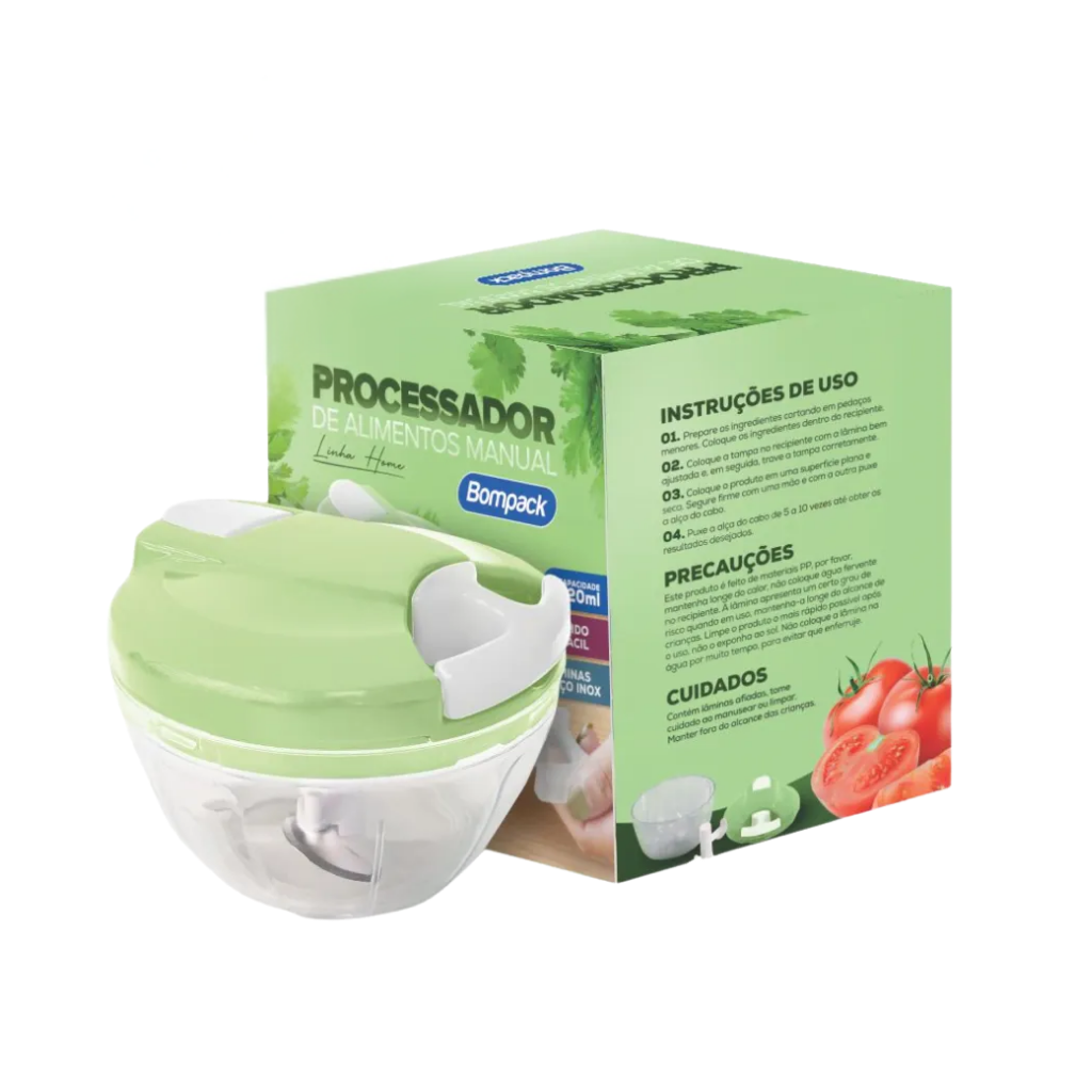 Processador De Alimentos Manual 520ml Bompack