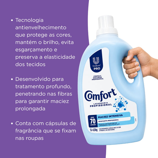 Amaciante Profissional Comfort Maciez Intensiva 5 Litros