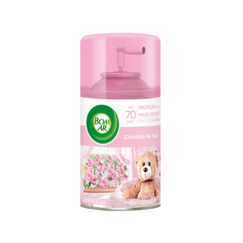 Refil Odorizador De Ambiente Bom Ar Freshmatic Cheirinho De Talco 250ml