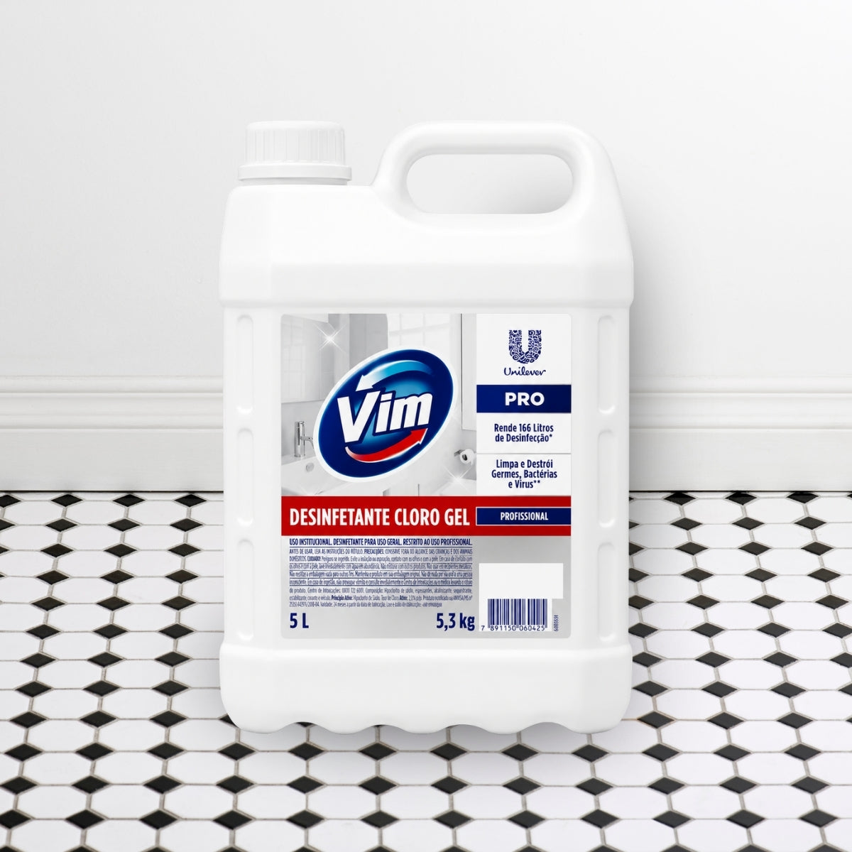 Desinfetante Cloro Gel Profissional Uso Geral Vim 5 Litros