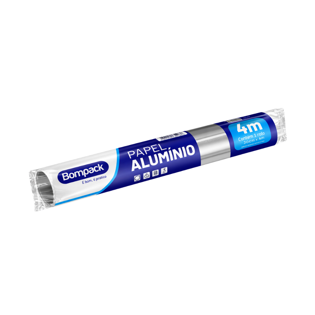 Papel Alumínio Bompack 30cm x 4m
