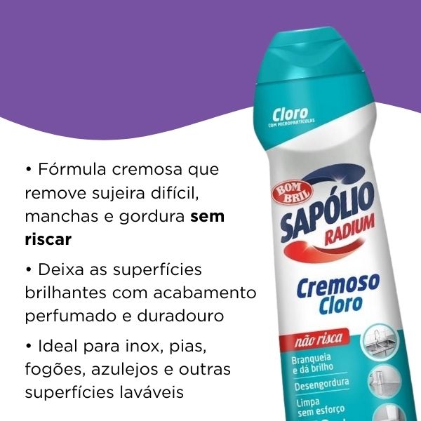 Sapólio Radium Multiuso Cremoso Cloro 250ml