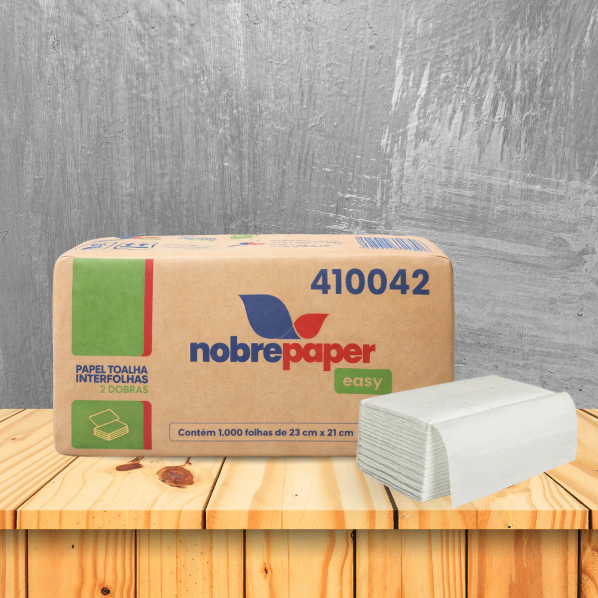 Papel Toalha Interfolhas 2 Dobras 23x21 1000 Folhas Nobre