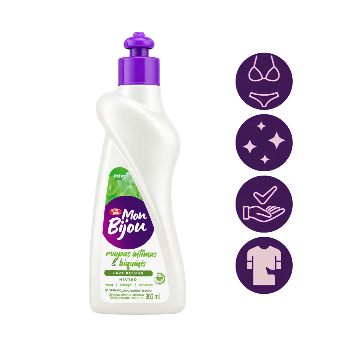 Lava Roupas Íntimas e Biquínis Mon Bijou Neutro 300ml