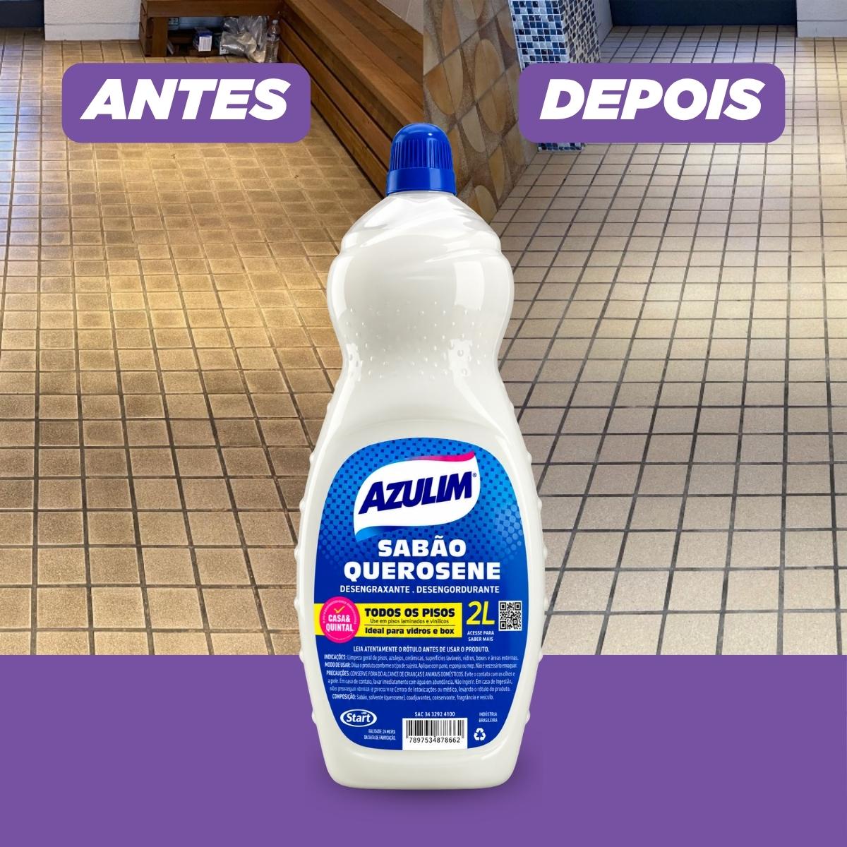 Sabão Querosene 2L Azulim Liquido Original Start Box Vidros