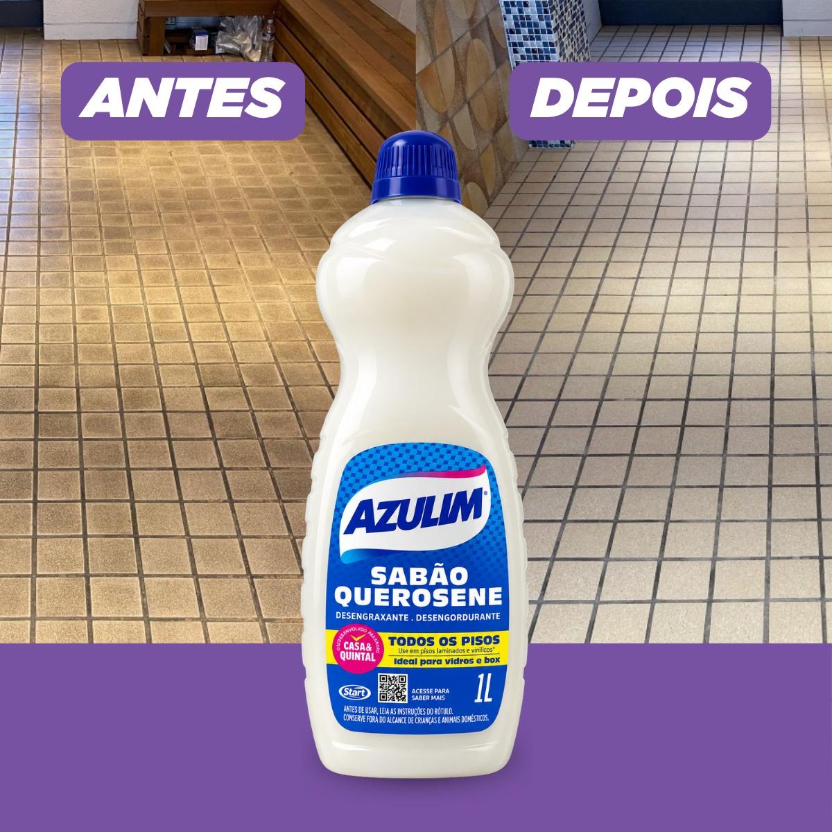 Sabão Querosene 1L Azulim Liquido Original Start Box Vidros