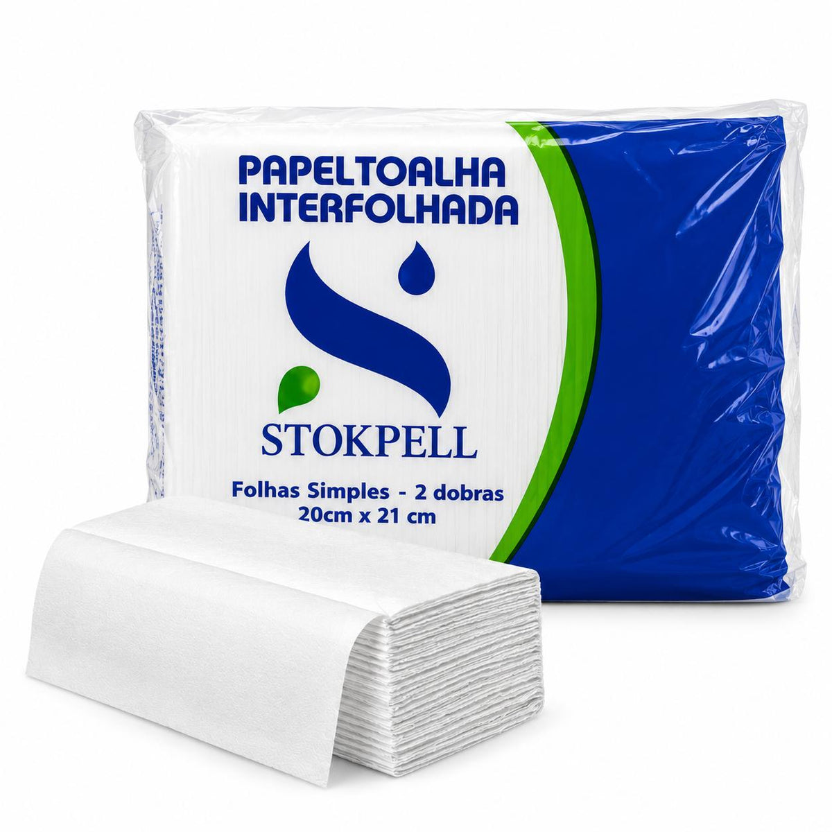 Papel Toalha Interfolha Branco 20x21 2 Dobras Stokpell