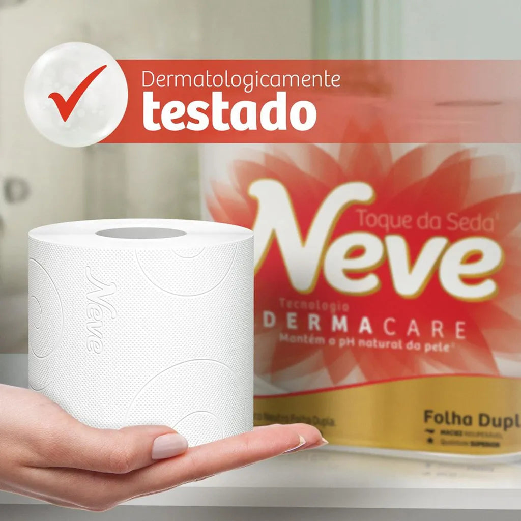 Papel Higiênico Folha Dupla com 04 rolos Neve