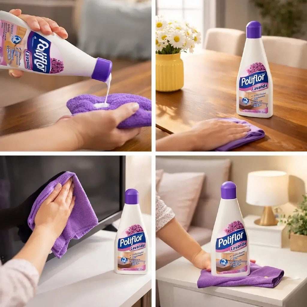 Lustra Móveis Líquido Perfumado Poliflor Lavanda 500ml