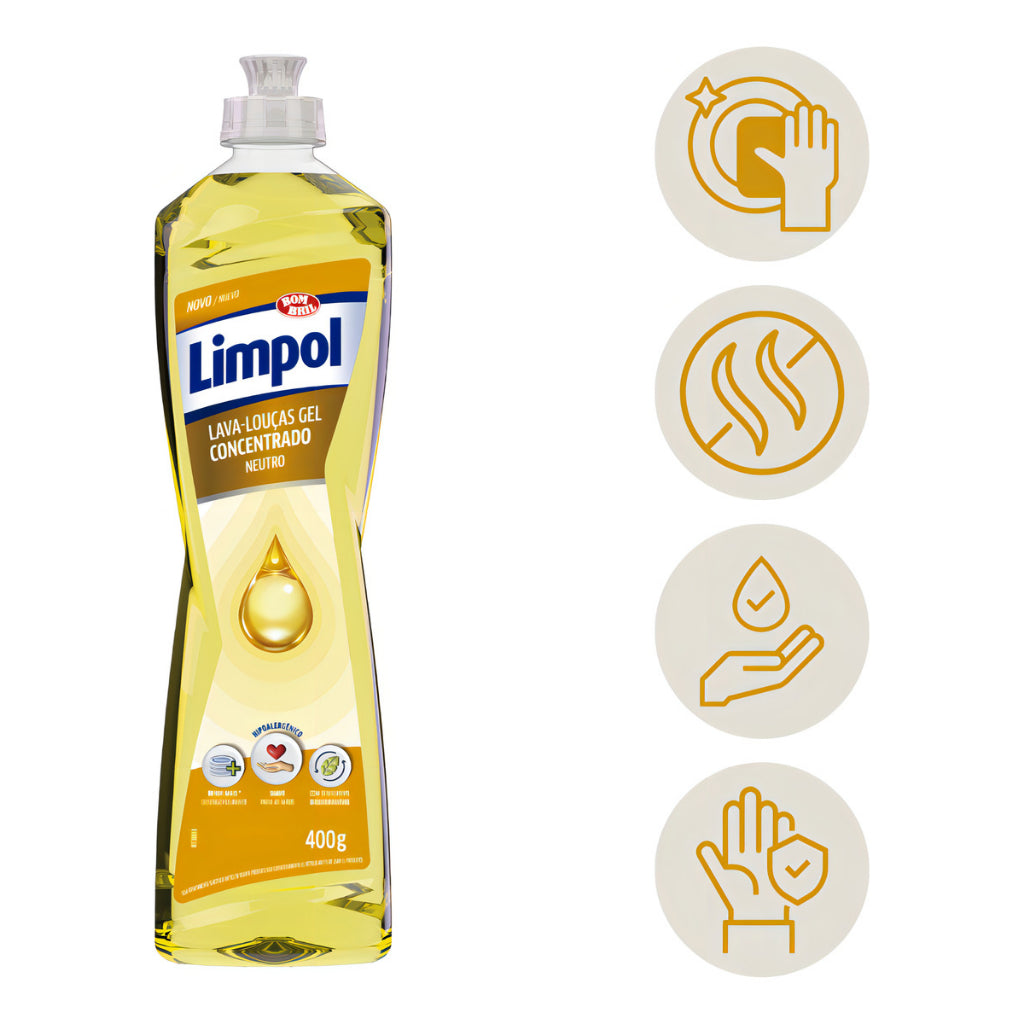 Detergente Em Gel Limpol Neutro 400g
