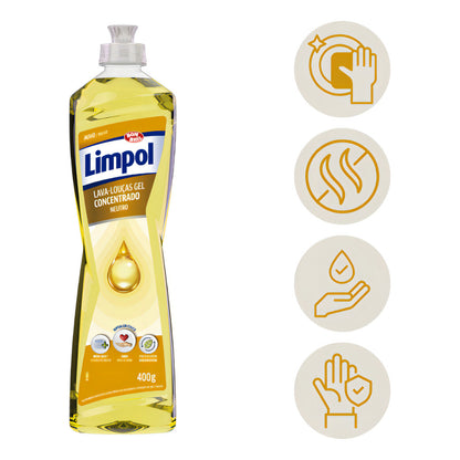 Detergente Em Gel Limpol Neutro 400g