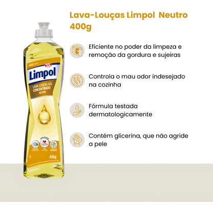 Detergente Em Gel Limpol Neutro 400g