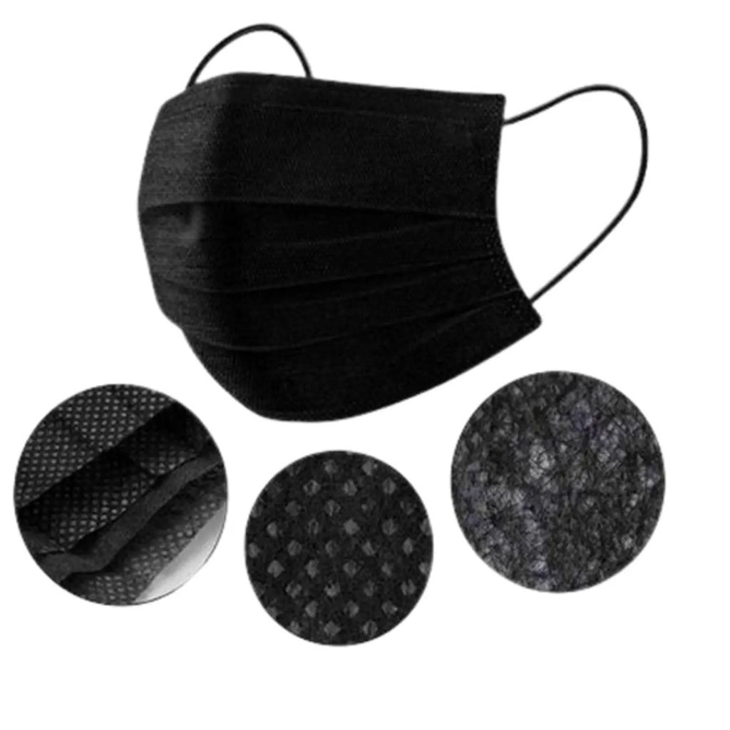 Máscara Descartável Tripla Preta 50 Unidades Inoven
