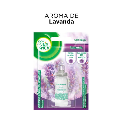 Odorizador De Ambiente Bom Ar Click Spray Lavanda Refil 12ml