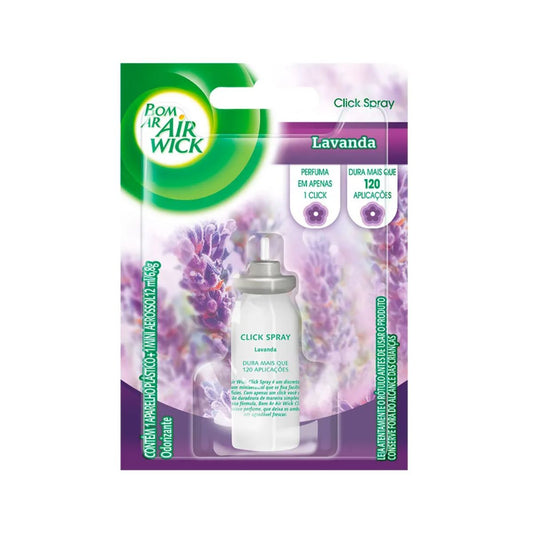 Odorizador De Ambiente Bom Ar Click Spray Lavanda Refil 12ml