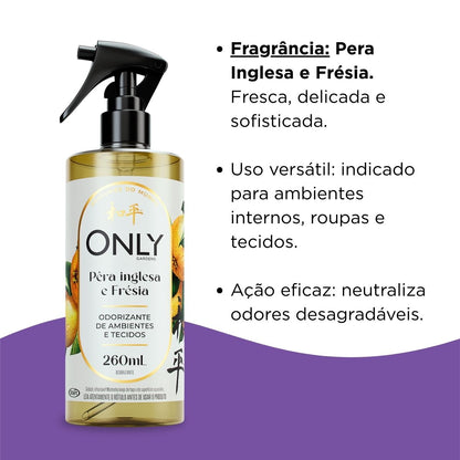 Odorizador De Ambientes E Tecidos 260ml Pera Inglesa Only