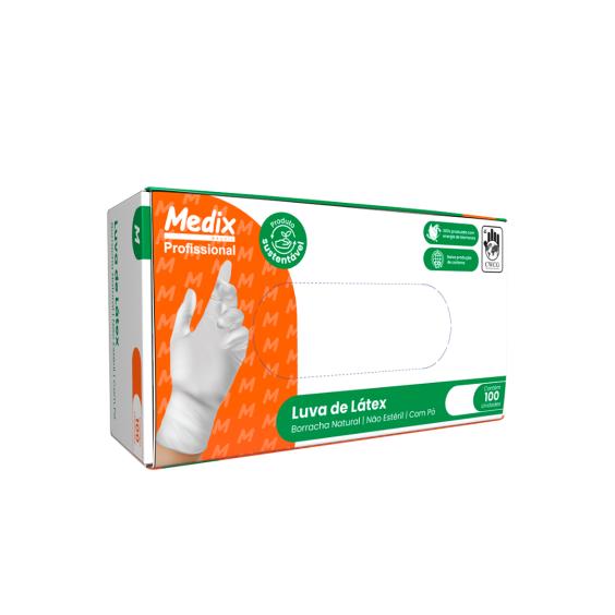 Luva De Látex Com Pó Medix - G