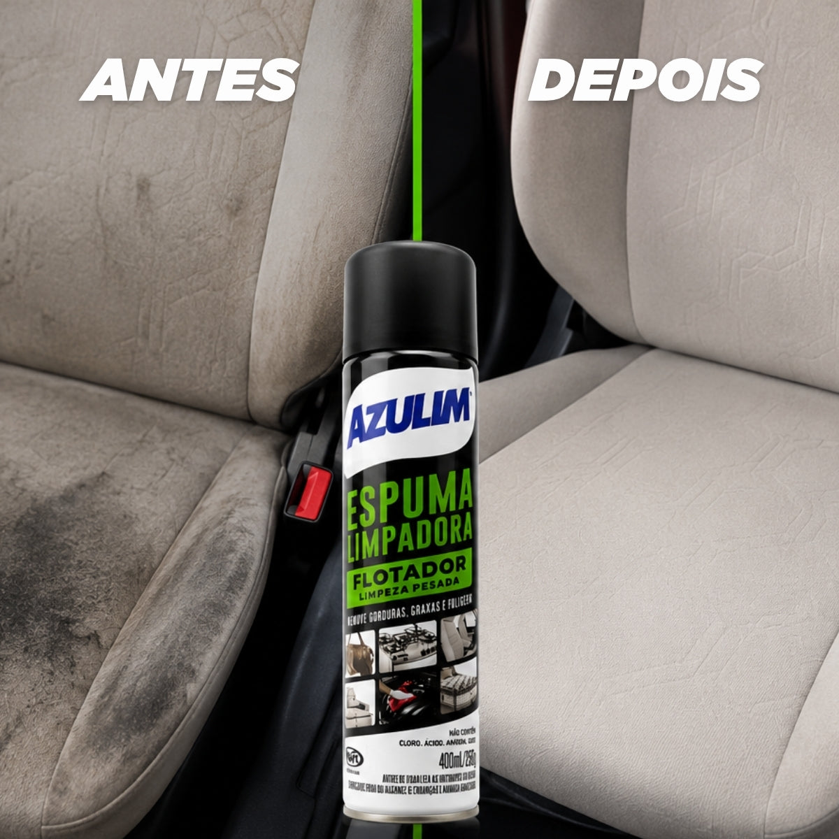 Espuma Limpadora Flotador Limpeza Pesada Azulim 400ml