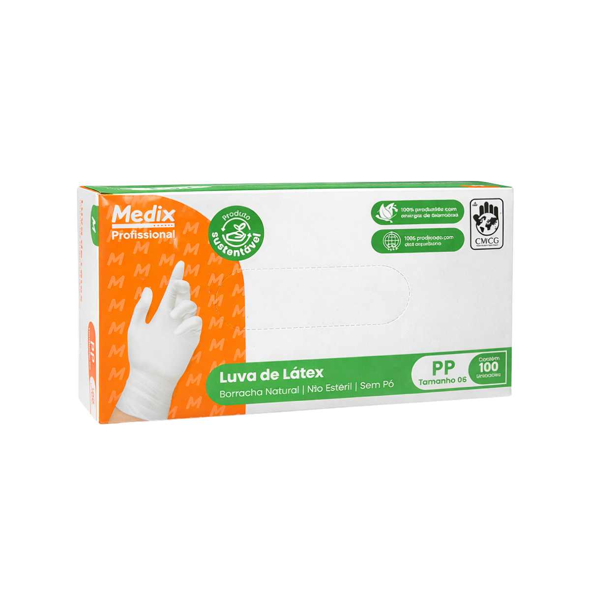 Luva De Látex Sem Pó Medix 100 Unidades  - PP