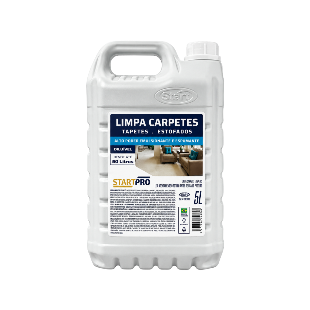 Limpa Carpetes Tapetes Estofados Profissional Start 5 Litros