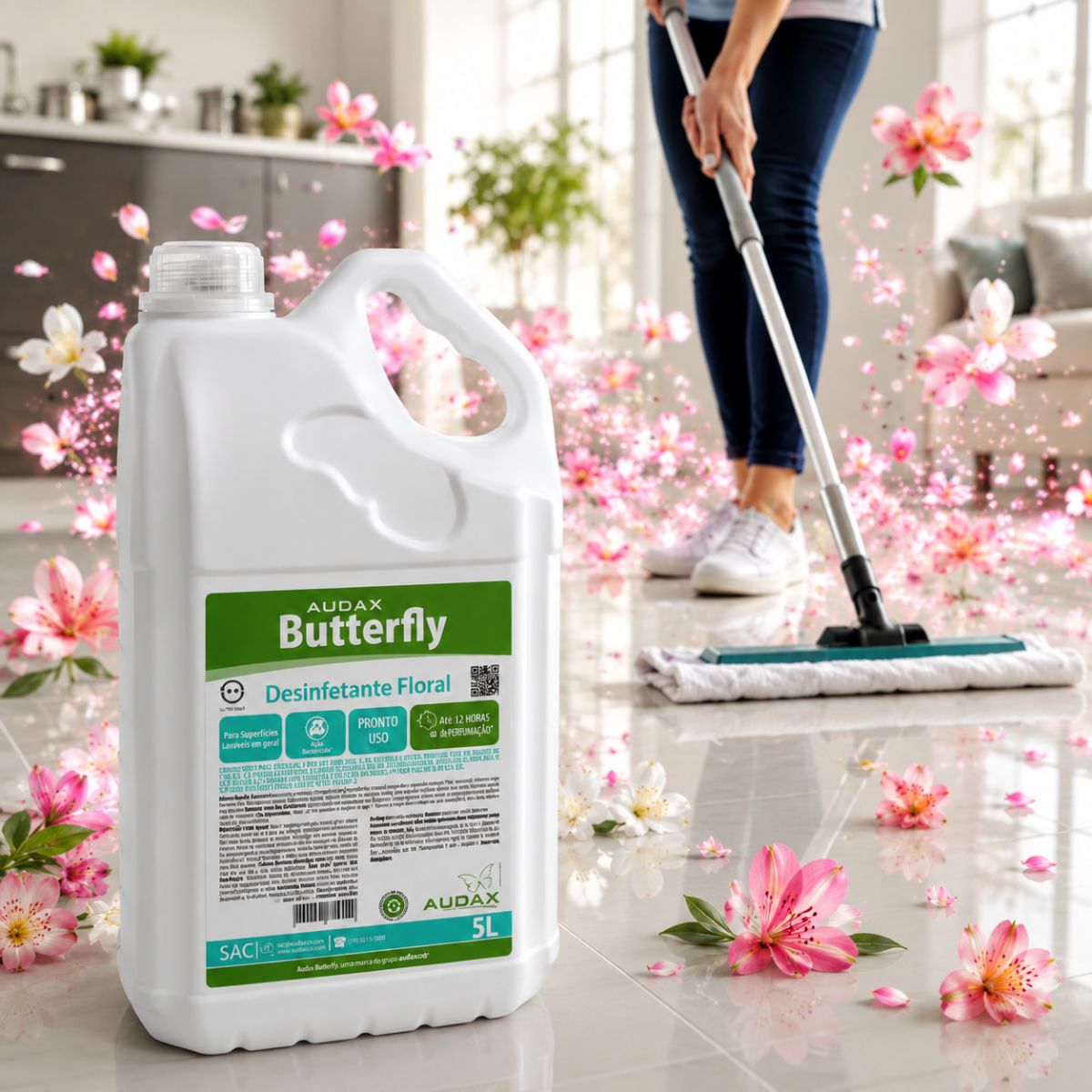 Desinfetante Butterfly Floral Pronto Uso 5 Litros Audax