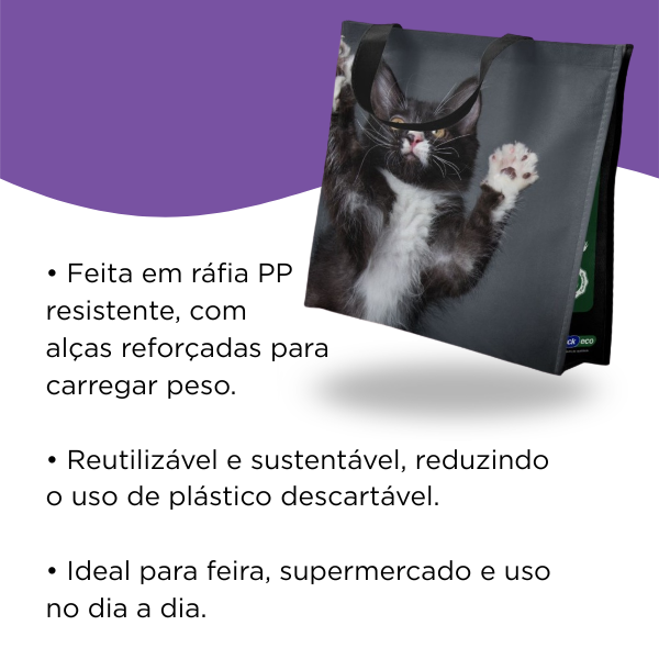 Sacola Reutilizável Gato Bompack