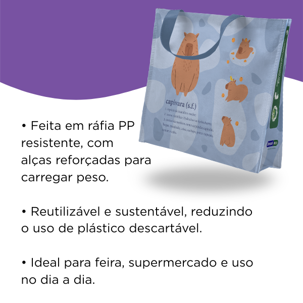 Sacola Reutilizável Capivara Bompack