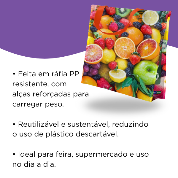 Sacola Reutilizável Frutas Bompack