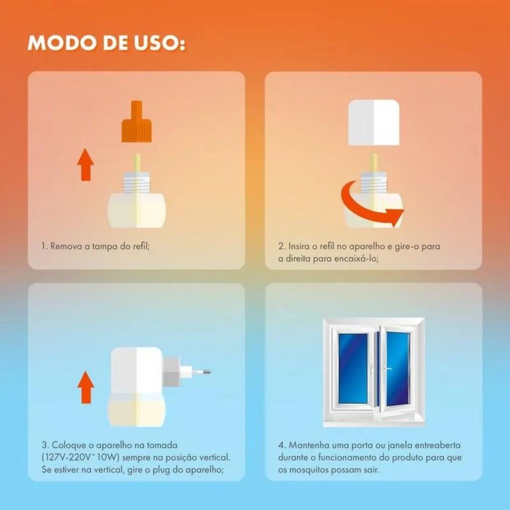 Refil Repelente Elétrico Líquido SBP 45 Noites 32,9ml C/ 2 Unidades