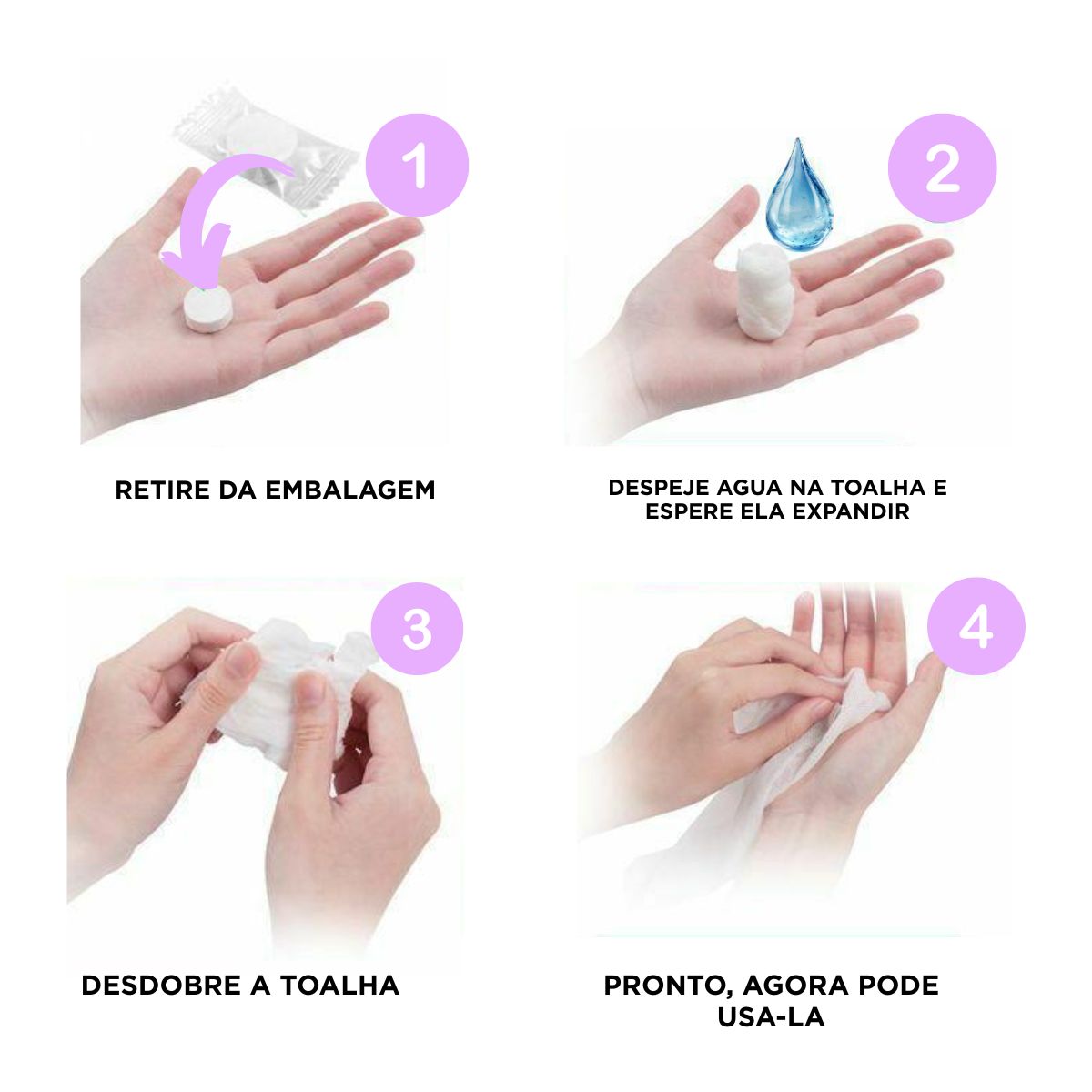 Toalha Compacta Descartável Talge Beauty 50 Unidades