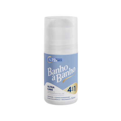 Desodorante Antitranspirante Roll On Ultra Care 72h Banho a Banho 50ml