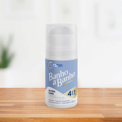Desodorante Antitranspirante Roll On Ultra Care 72h Banho a Banho 50ml