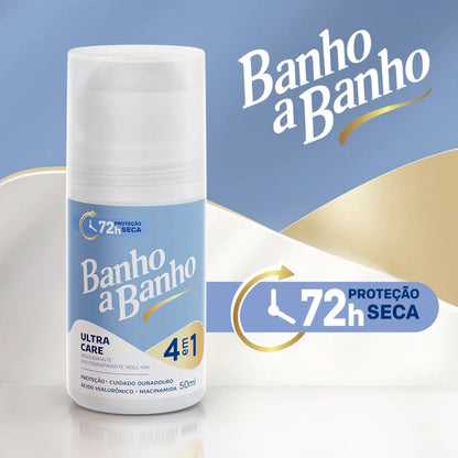 Desodorante Antitranspirante Roll On Ultra Care 72h Banho a Banho 50ml