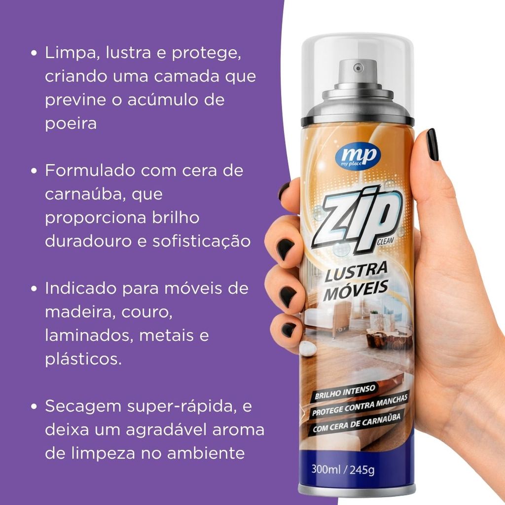 Lustra Móveis Spray Zip My Place 300ml