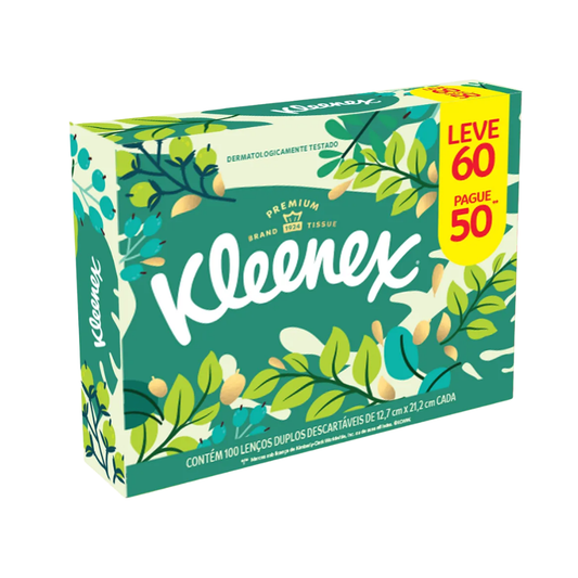 Lenço De Papel Kleenex Dia A Dia Box Leve 60 Pague 50