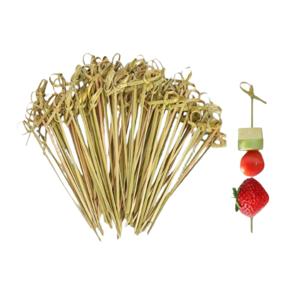 Espeto de Bambu com Nó Inoven 9cm Com 50 Unidades