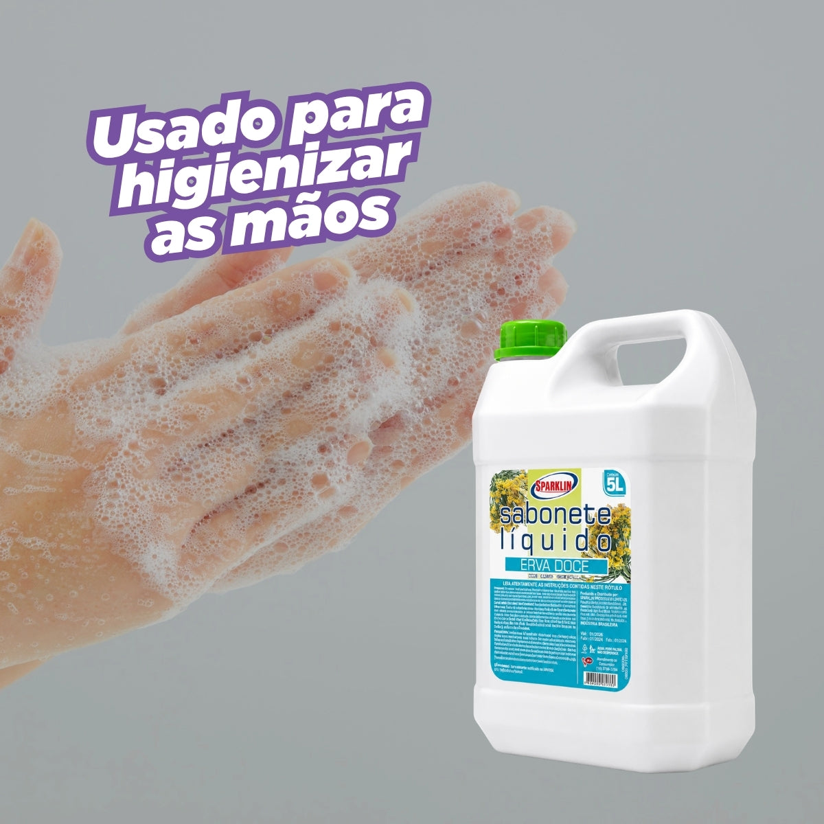 Sabonete Líquido Uso Geral Erva Doce Sparklin 5 Litros