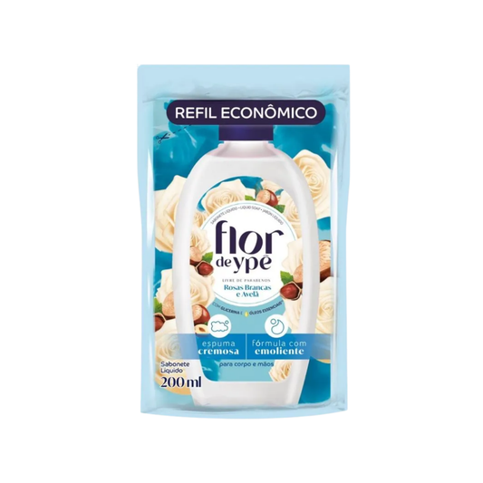 Sabonete Líquido Flor De Ypê Rosas Brancas E Avelã Refil 200ml