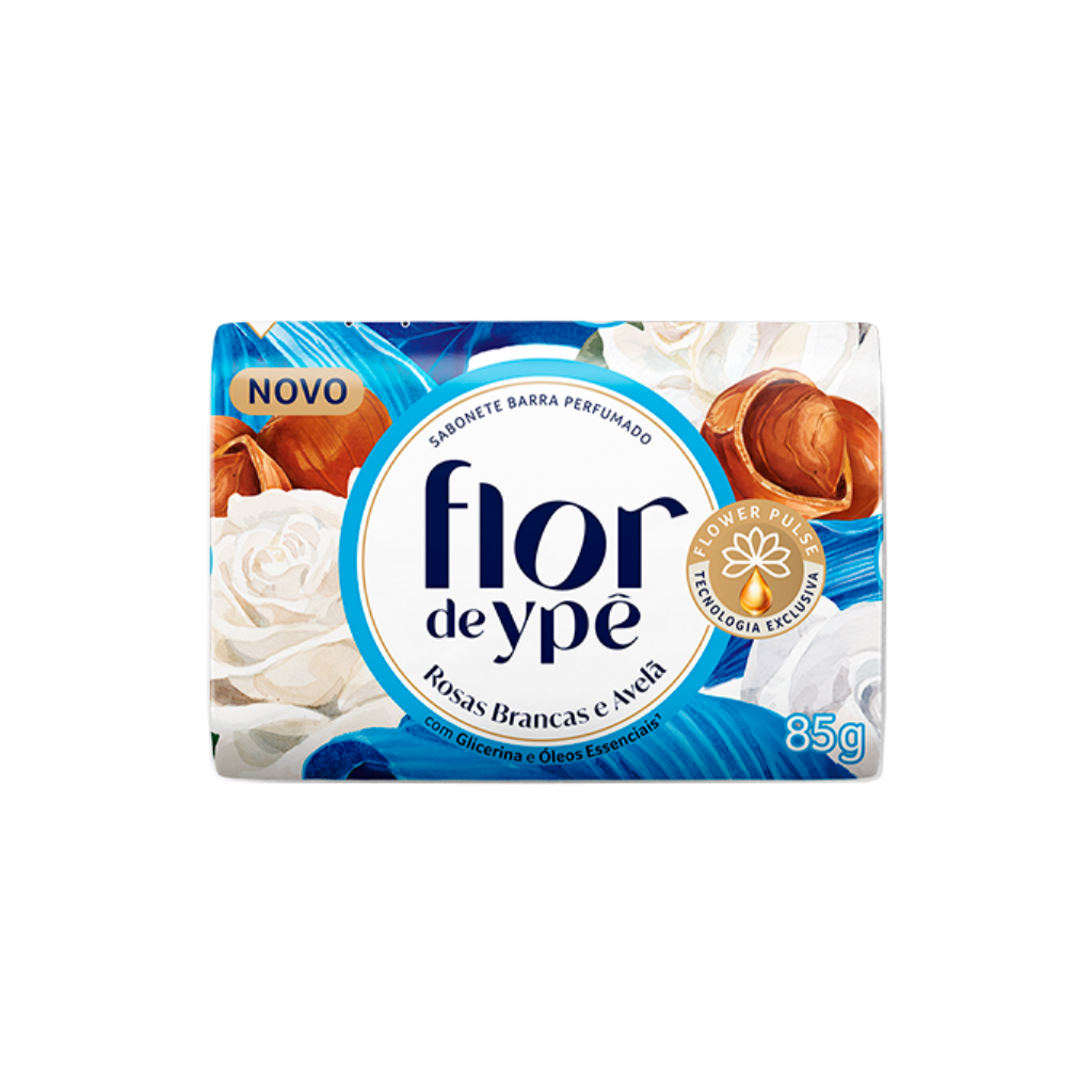 Sabonete Flor De Ypê Rosas Brancas E Avelã 85g