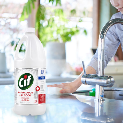 Limpador Higienizador + Álcool Sem Cheiro CIF Pro 2 Litros