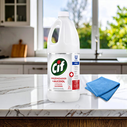 Limpador Higienizador + Álcool Sem Cheiro CIF Pro 2 Litros