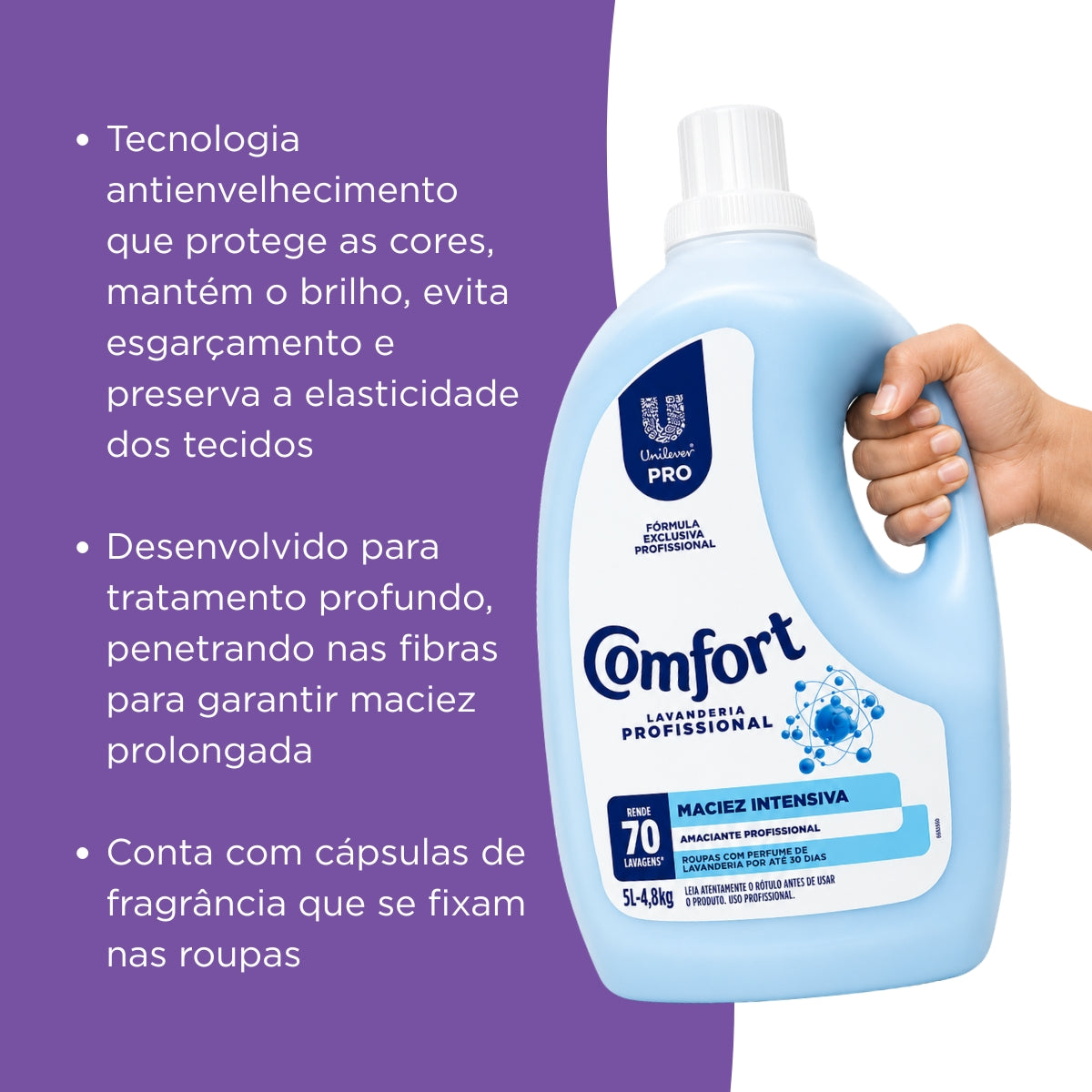 Amaciante Profissional Comfort Maciez Intensiva 5 Litros