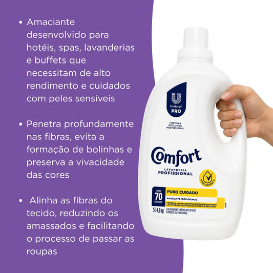Amaciante Comfort Lavanderia Profissional Puro Cuidado 5 L