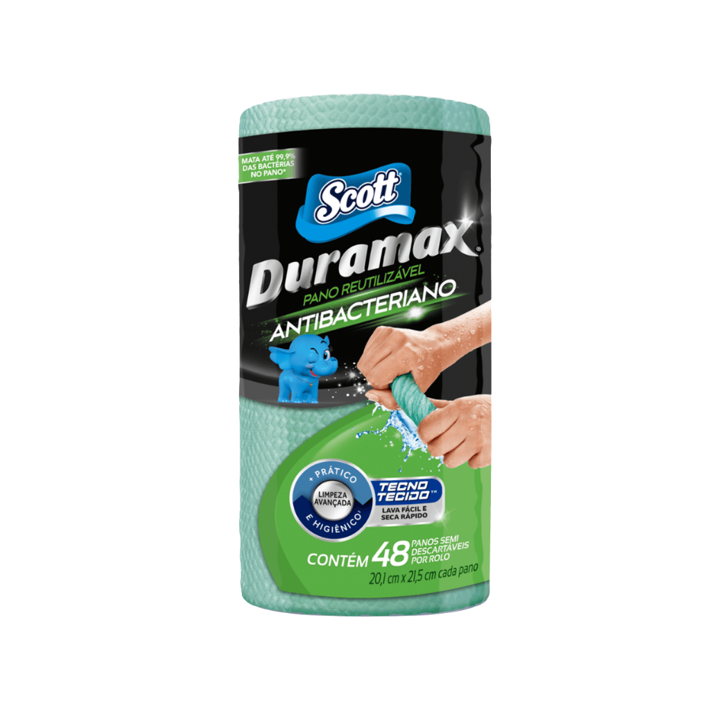 Pano Multiuso Scott Duramax Antibacteriano Verde 48 Unidades