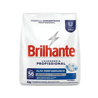 Sabão Em Pó Brilhante Lava Roupa Lavanderia Profissional 4kg