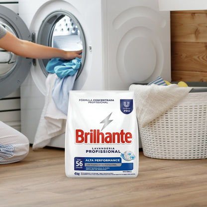 Sabão Em Pó Brilhante Lava Roupa Lavanderia Profissional 4kg