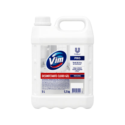 Desinfetante Cloro Gel Profissional Uso Geral Vim 5 Litros